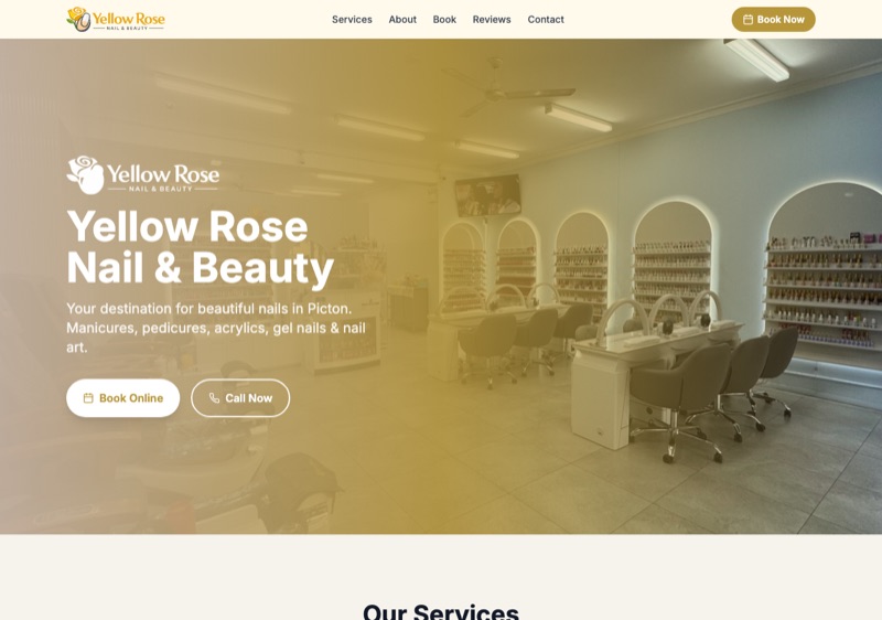 Yellow Rose Nail & Beauty website
